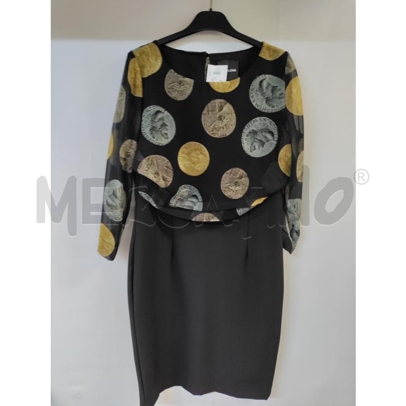 VESTITO DONNA MADRILENA NERO MONETE | Mercatino dell'Usato Acerra 1