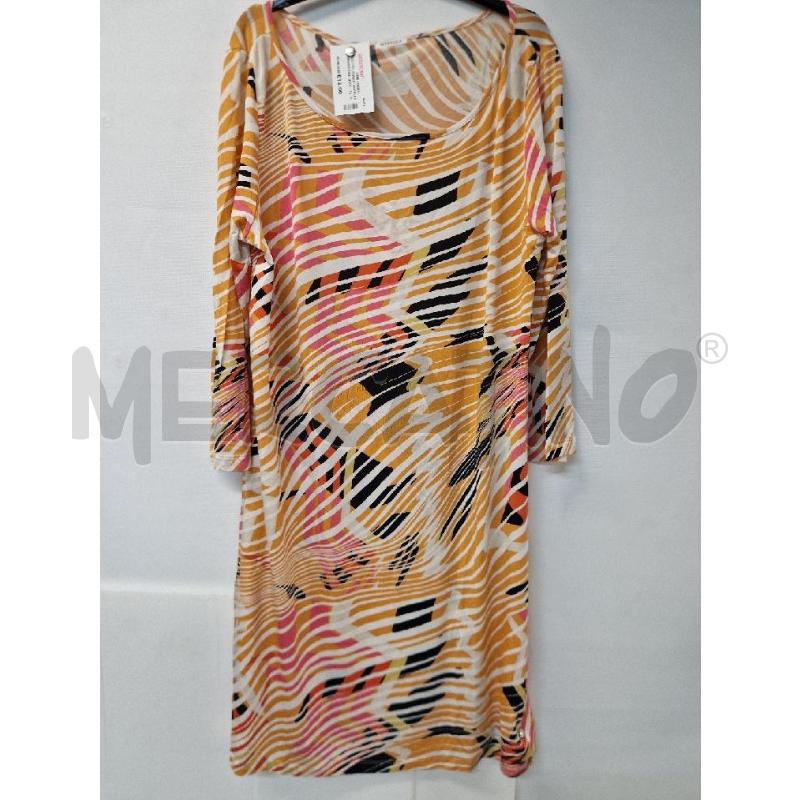 VESTITO DONNA MARELLA ARANCIONE NERO RIGATA | Mercatino dell'Usato Acerra 1