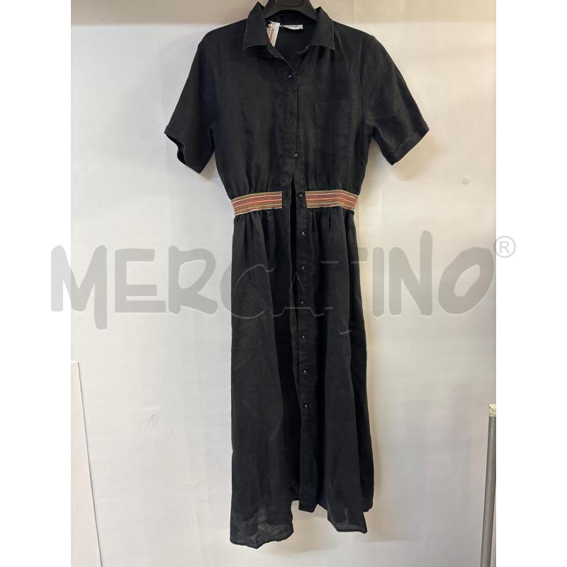 VESTITO DONNA MARKUP NERO 100%LINO  | Mercatino dell'Usato Acerra 1
