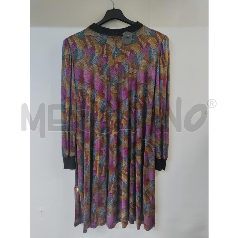 VESTITO DONNA MISSONI MARRONE VIOLA PURA SETA | Mercatino dell'Usato Acerra 2