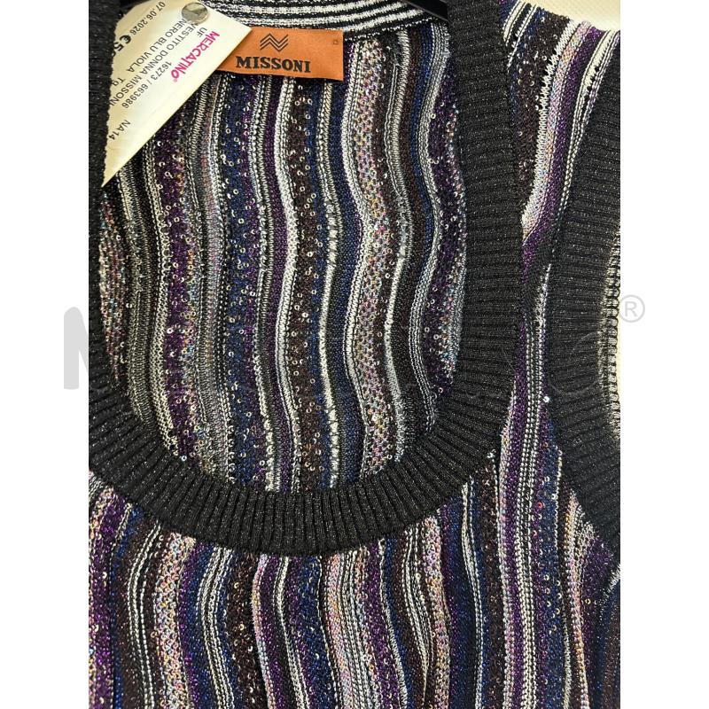 VESTITO DONNA MISSONI NERO BLU VIOLA BRILLANTINATO | Mercatino dell'Usato Acerra 3
