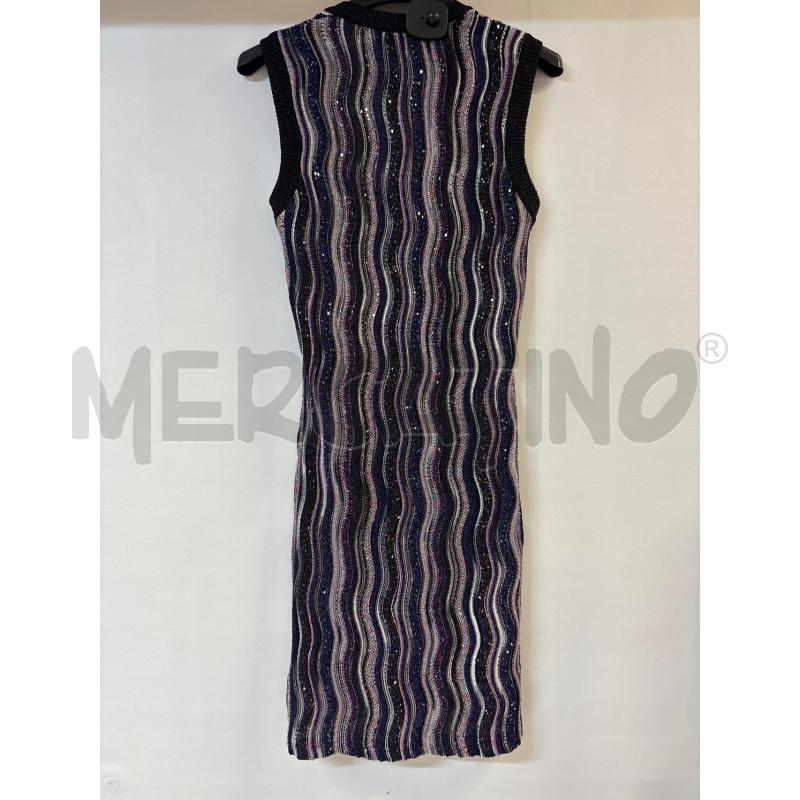 VESTITO DONNA MISSONI NERO BLU VIOLA BRILLANTINATO | Mercatino dell'Usato Acerra 4