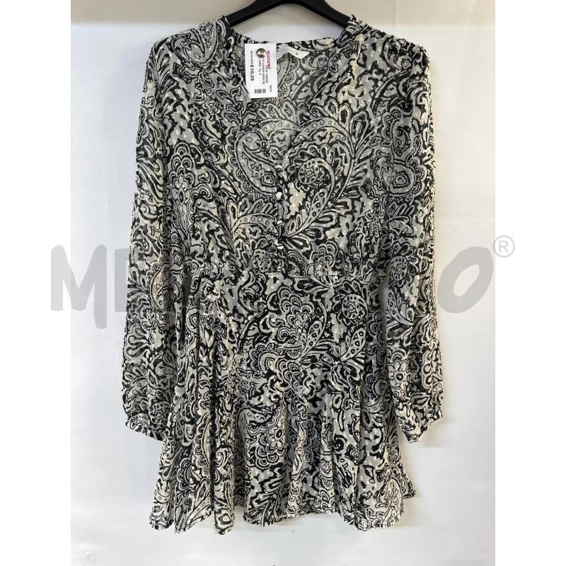 VESTITO DONNA NERO BIANCO ZARA | Mercatino dell'Usato Acerra 1