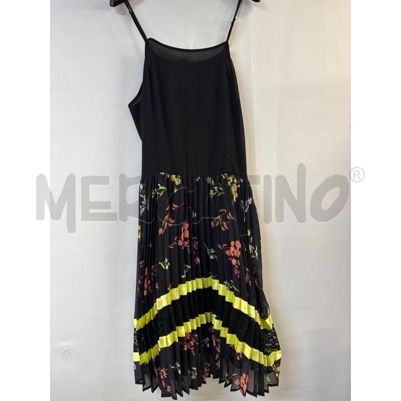 VESTITO DONNA NERO GIALLO FIORI SH | Mercatino dell'Usato Acerra 1
