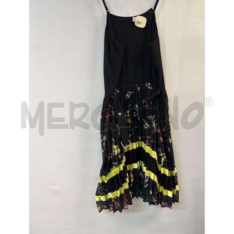 VESTITO DONNA NERO GIALLO FIORI SH | Mercatino dell'Usato Acerra 2