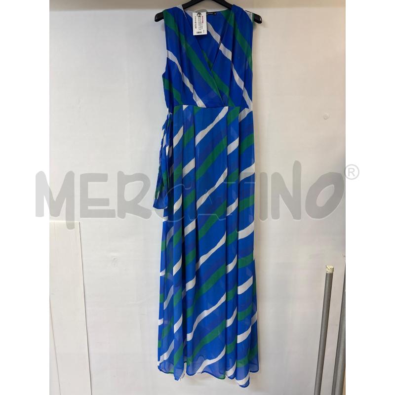 VESTITO DONNA OLGA DAMIANI BLU BIANCO VERDE | Mercatino dell'Usato Acerra 1
