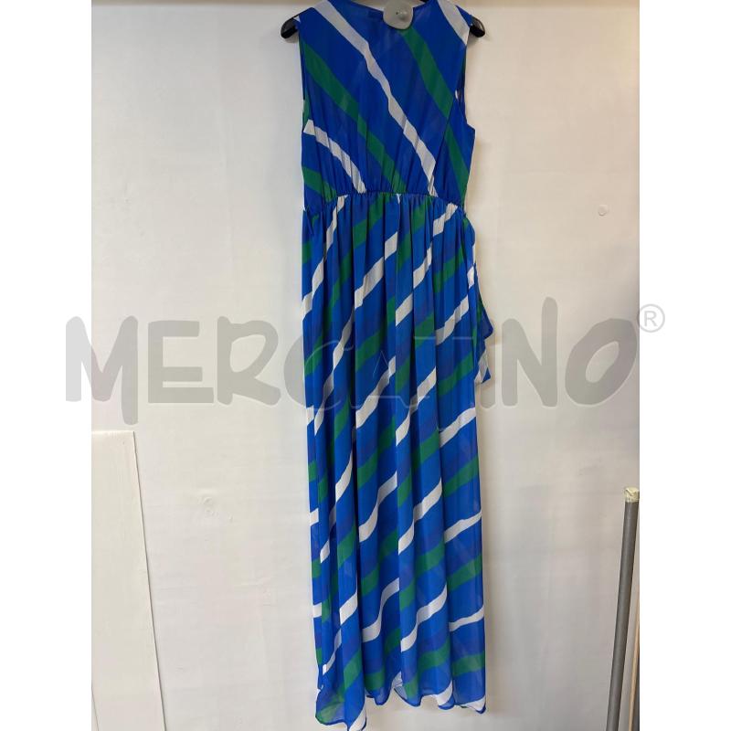 VESTITO DONNA OLGA DAMIANI BLU BIANCO VERDE | Mercatino dell'Usato Acerra 2