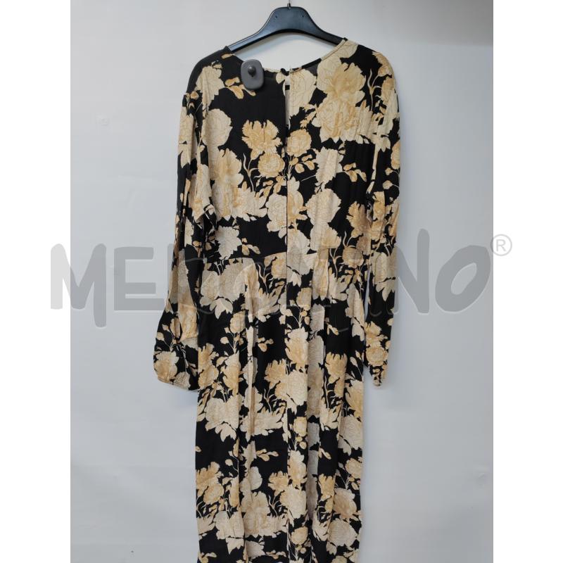 VESTITO DONNA OLTRE NERO FIORI BEIGE | Mercatino dell'Usato Acerra 2