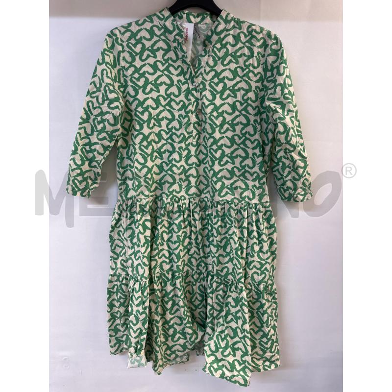 VESTITO DONNA PETRA BEIGE VERDE | Mercatino dell'Usato Acerra 1