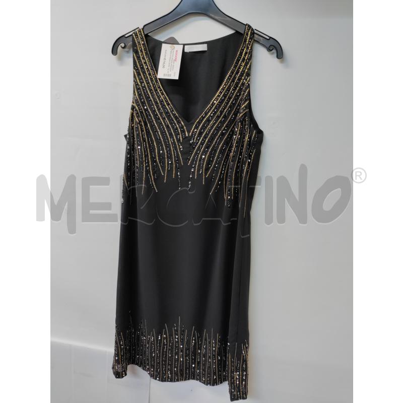 VESTITO DONNA PROMOD NERO STRASS DORATI SILVER | Mercatino dell'Usato Acerra 1