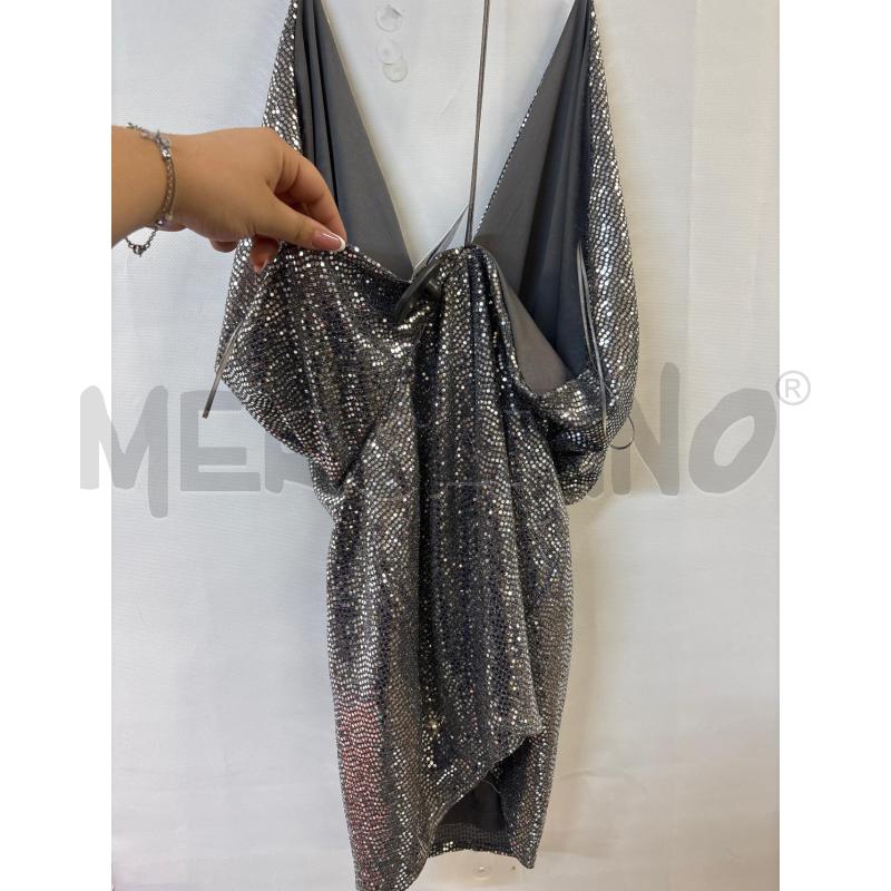VESTITO DONNA PULL&BEAR GRIGIO LAMINATO | Mercatino dell'Usato Acerra 2