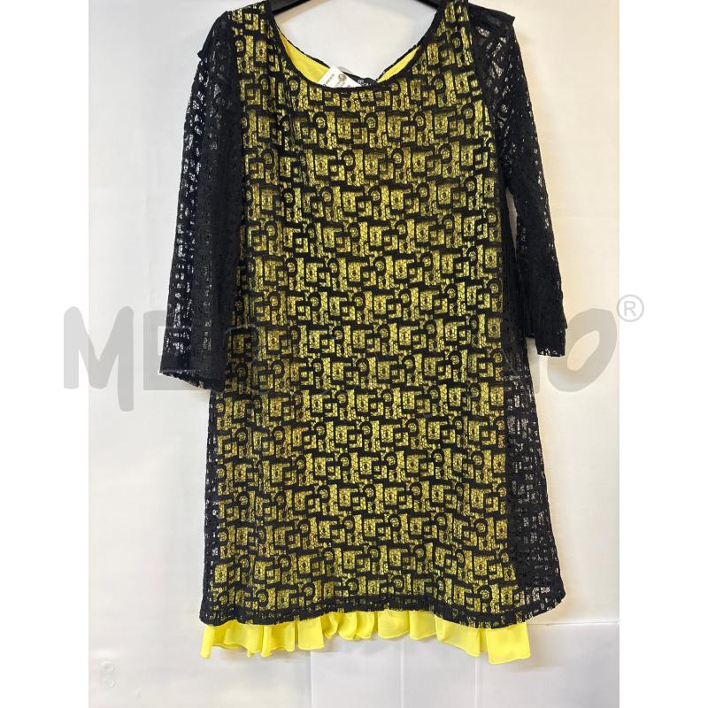 VESTITO DONNA REBECCA GIALLO NERO | Mercatino dell'Usato Acerra 1