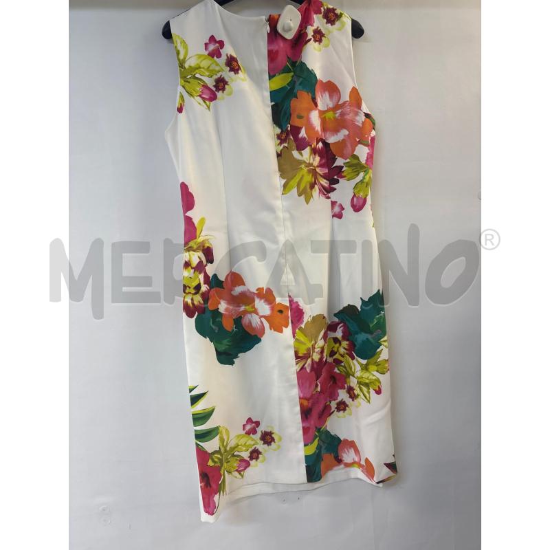 VESTITO DONNA RONNI NICOLE BIANCO FIORI ROSA | Mercatino dell'Usato Acerra 2