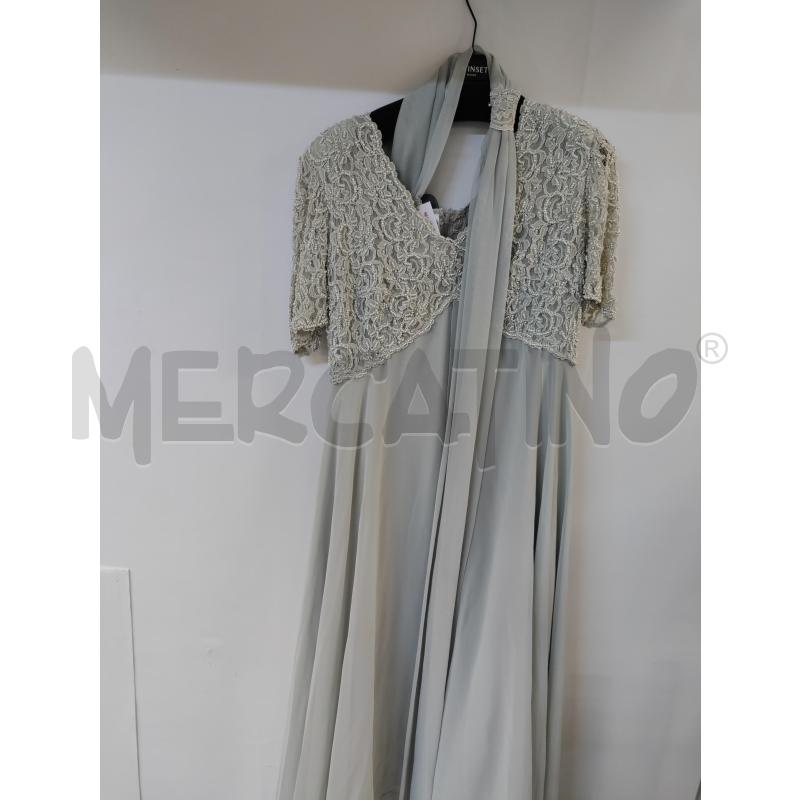 VESTITO DONNA ROSANNA GABRIELLI GRIGIO CON PERLINE | Mercatino dell'Usato Acerra 1