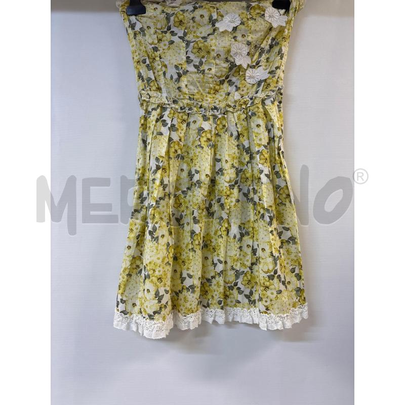 VESTITO DONNA ROSSO DI SERA GIALLO FIORI | Mercatino dell'Usato Acerra 1