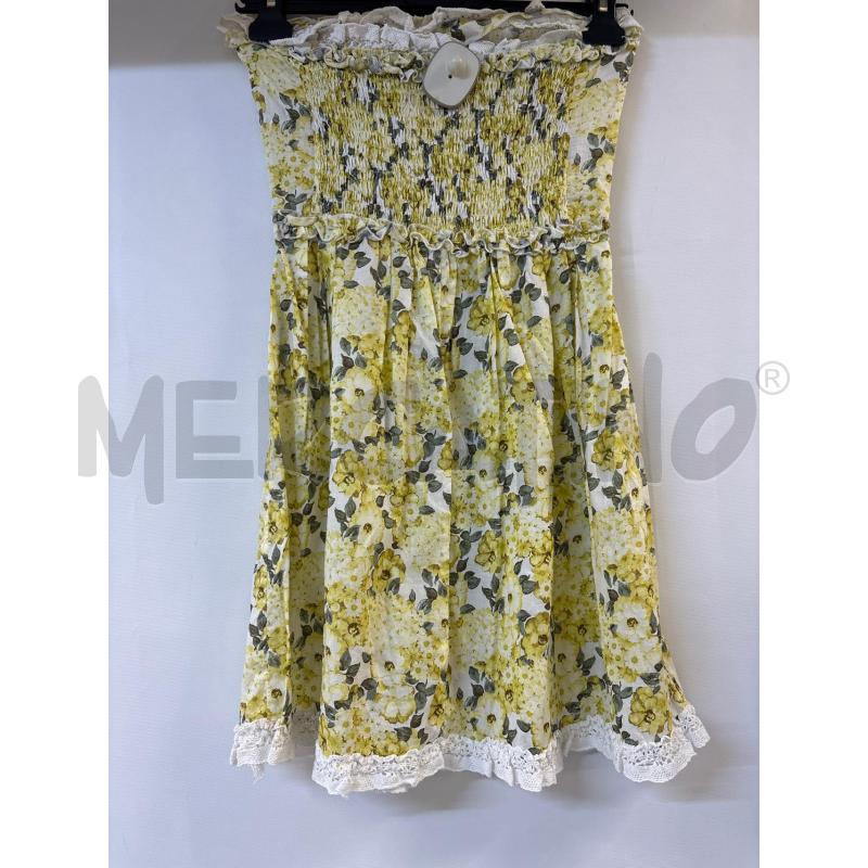 VESTITO DONNA ROSSO DI SERA GIALLO FIORI | Mercatino dell'Usato Acerra 2