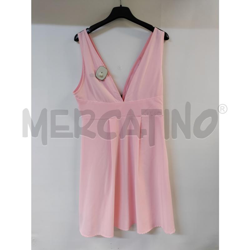 VESTITO DONNA SHK ROSA FIORI ROSSO | Mercatino dell'Usato Acerra 2