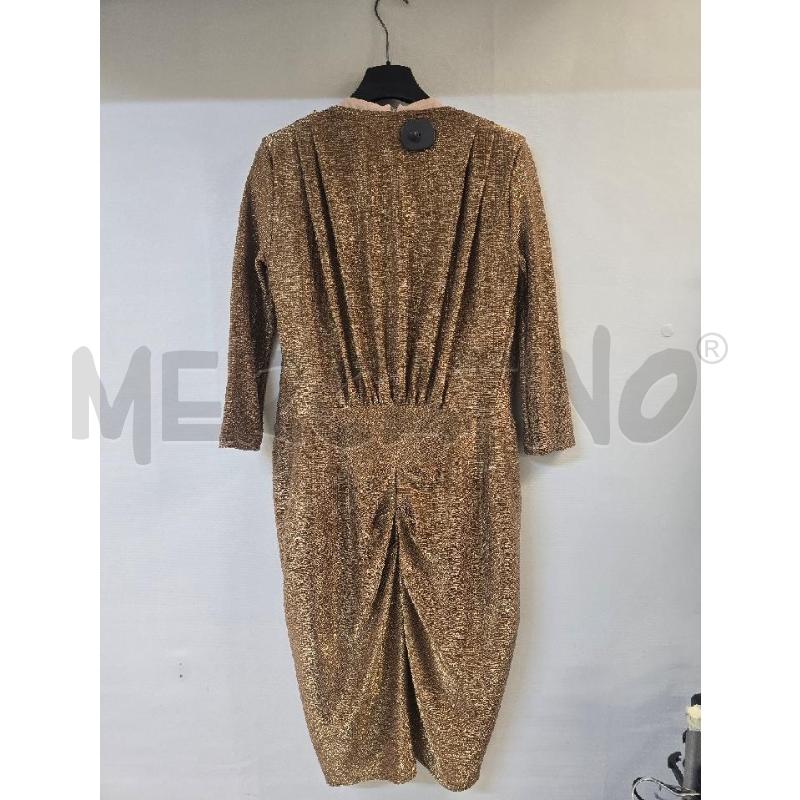 VESTITO DONNA+SPOLVERINO ELISABETTA FRANCHI BEIGE DORATO | Mercatino dell'Usato Acerra 2
