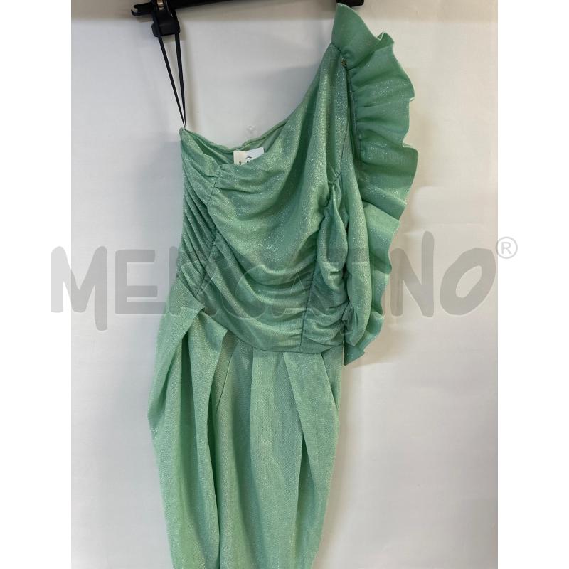 VESTITO DONNA VERDEACQUA STRASS ELISABETTAFRANCHI | Mercatino dell'Usato Acerra 1