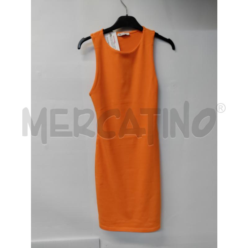 VESTITO DONNA ZARA ARANCIONE SMANICATO | Mercatino dell'Usato Acerra 1