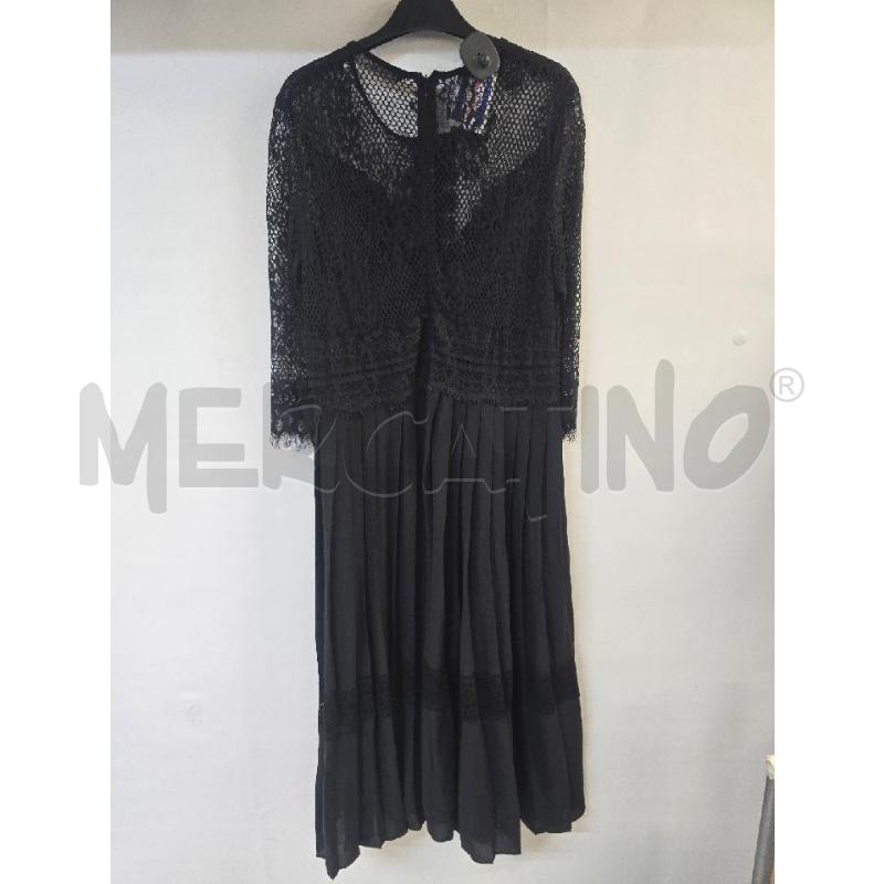 VESTITO DONNA ZARA BASIC NERO PLISSETTATO MERLETTO | Mercatino dell'Usato Acerra 2