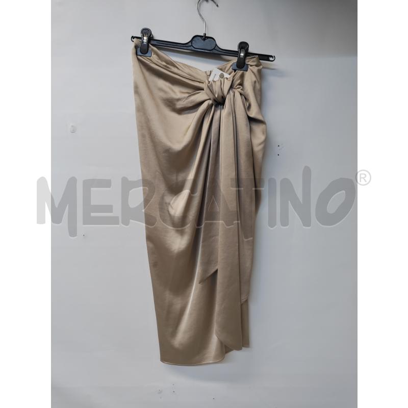 VESTITO DONNA ZARA BEIGE LUCIDO MONOSPALLA | Mercatino dell'Usato Acerra 1