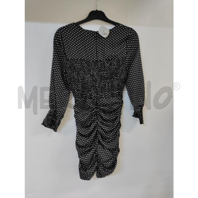 VESTITO DONNA ZARA NERO PUNTI BIANCHI | Mercatino dell'Usato Acerra 2
