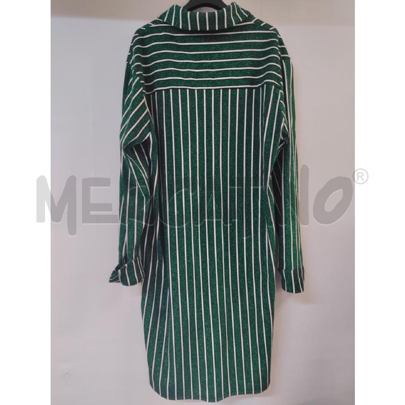 VESTITO DONNA ZARA TRAFALUC RIGHE VERDE NERO BRILLANTINATO | Mercatino dell'Usato Acerra 3