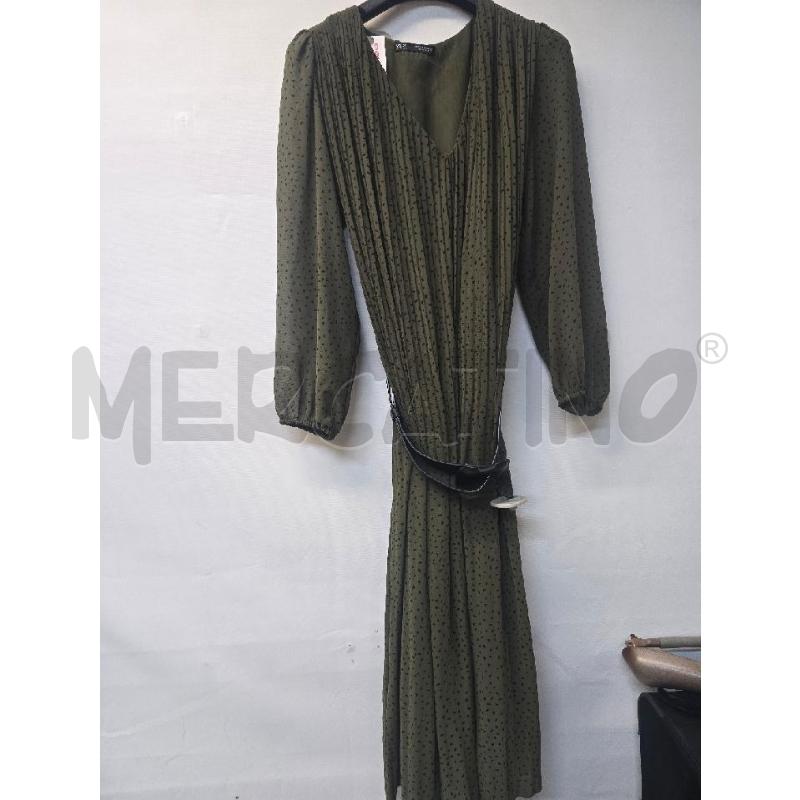VESTITO DONNA ZARA VERDE POIS NERI | Mercatino dell'Usato Acerra 1
