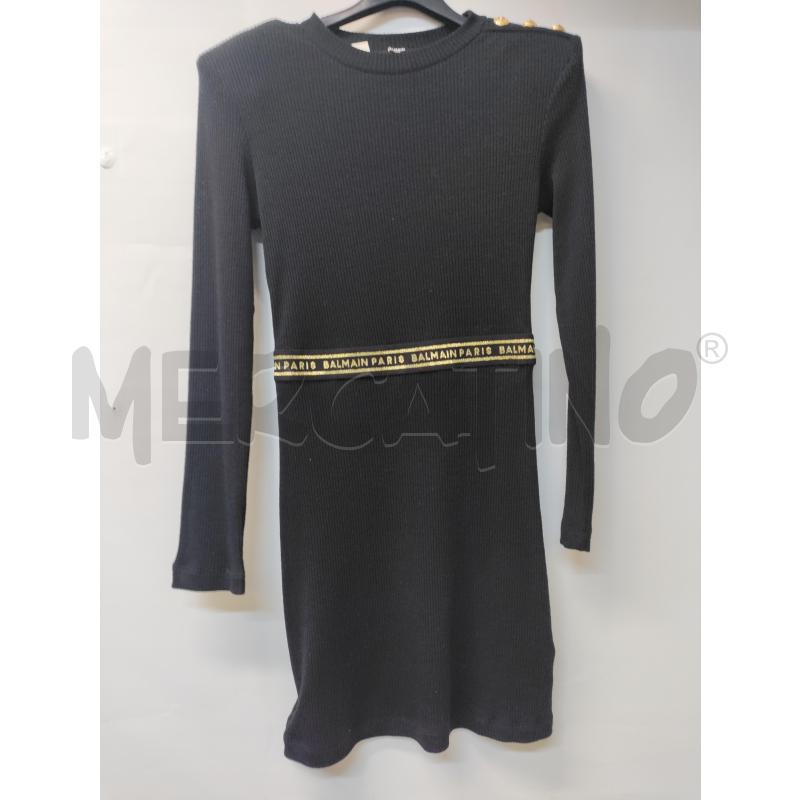 VESTITO RAGAZZA BALMAIN NERO NOME DORATO | Mercatino dell'Usato Acerra 1