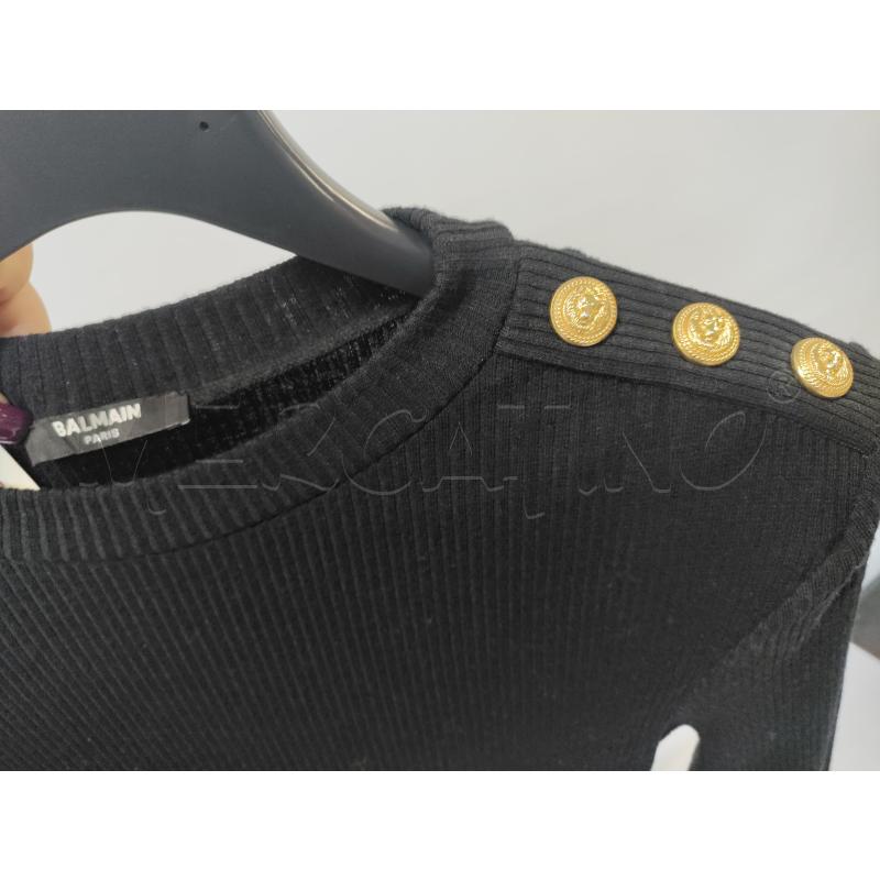 VESTITO RAGAZZA BALMAIN NERO NOME DORATO | Mercatino dell'Usato Acerra 2