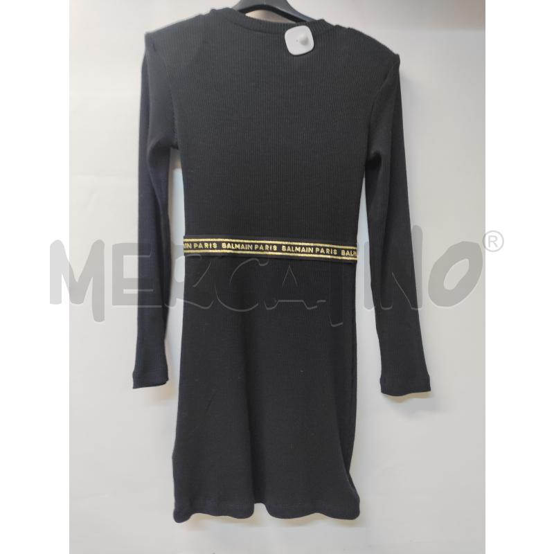 VESTITO RAGAZZA BALMAIN NERO NOME DORATO | Mercatino dell'Usato Acerra 3