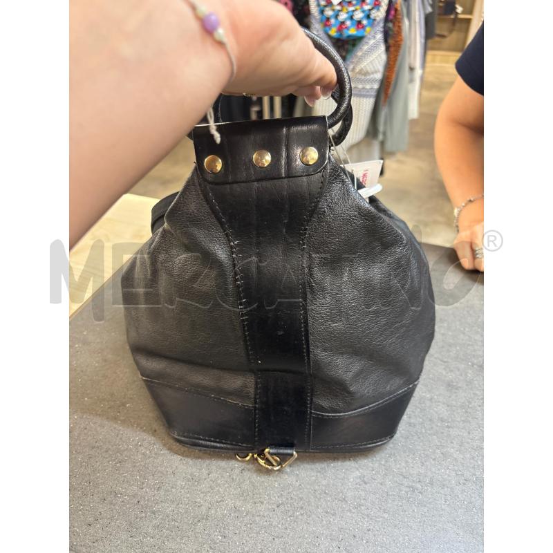 ZAINO DONNA GENUINE LEATHER NERO | Mercatino dell'Usato Acerra 2