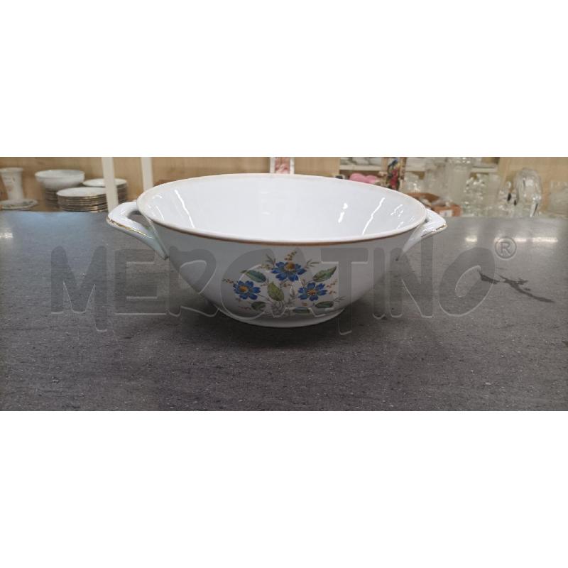 ZUPPIERA BIANCO DEC. FIORI BLU  | Mercatino dell'Usato Acerra 1