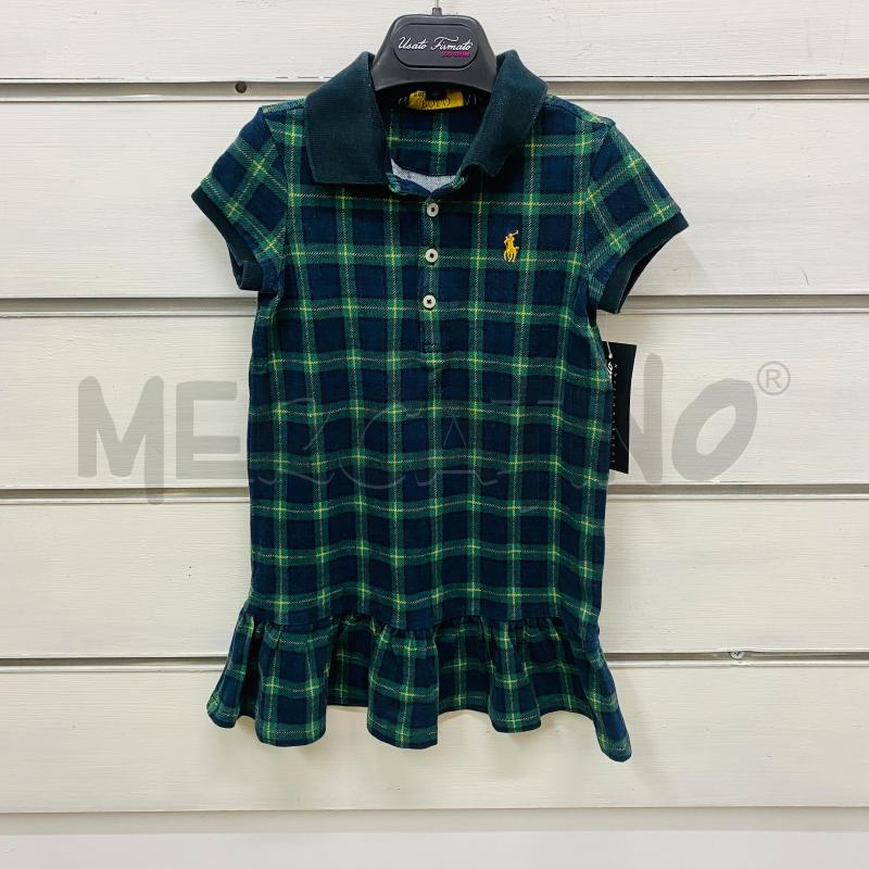 ABITO BAMBINA RALPH LAUREN SCOZZESE VERDE BLU | Mercatino dell'Usato Lago patria - giugliano in c. 1