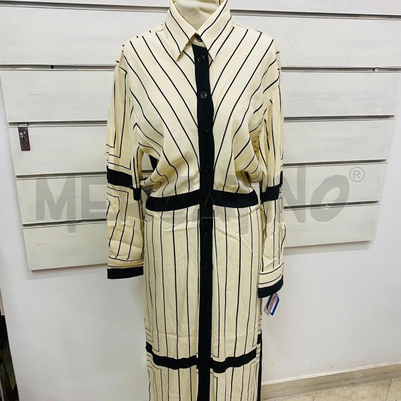 ABITO CAMICIA DONNA ZARA PANNA RIGHE NERE | Mercatino dell'Usato Lago patria - giugliano in c. 1