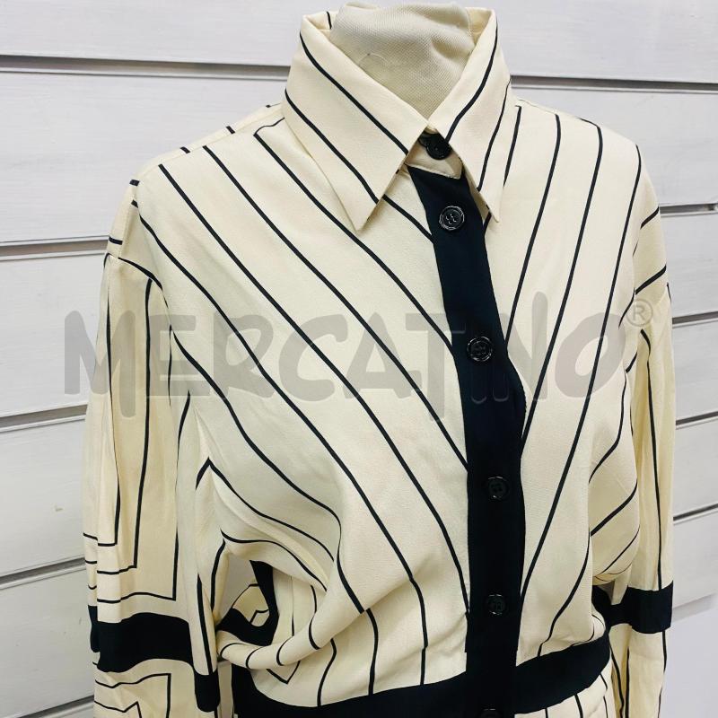 ABITO CAMICIA DONNA ZARA PANNA RIGHE NERE | Mercatino dell'Usato Lago patria - giugliano in c. 2