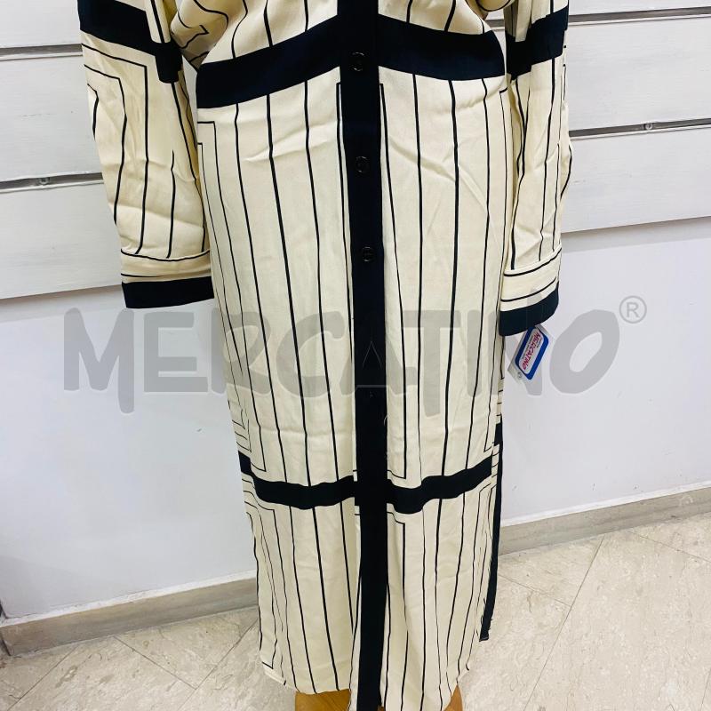 ABITO CAMICIA DONNA ZARA PANNA RIGHE NERE | Mercatino dell'Usato Lago patria - giugliano in c. 3