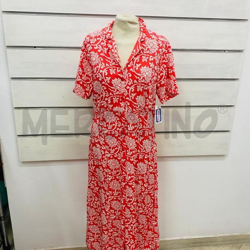 ABITO CHEMISIER DONNA ESQUALO ROSSO FIORI BIANCHI | Mercatino dell'Usato Lago patria - giugliano in c. 1