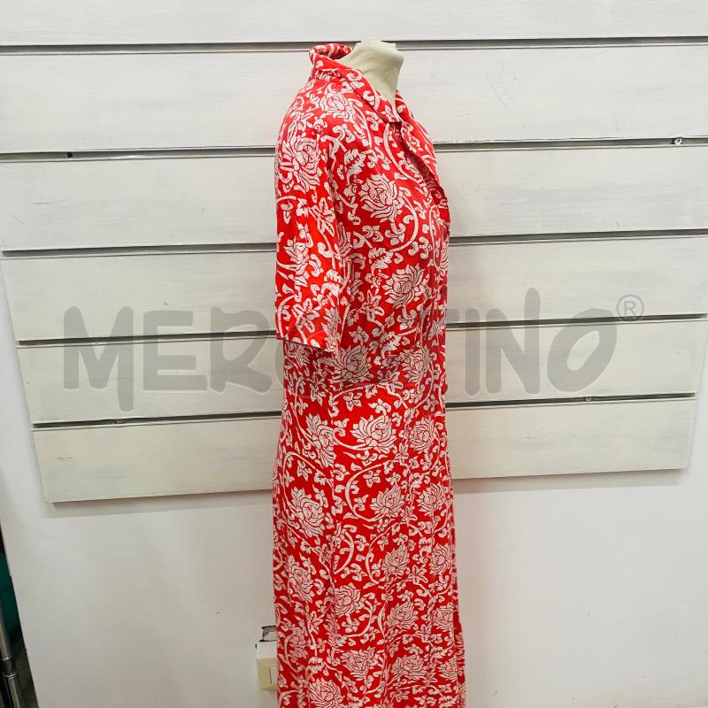 ABITO CHEMISIER DONNA ESQUALO ROSSO FIORI BIANCHI | Mercatino dell'Usato Lago patria - giugliano in c. 3