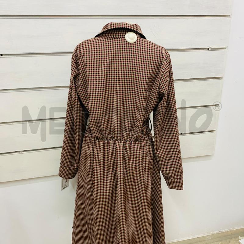 ABITO DONNA AMULETO QUADRO BORDEAUX MARRONE SCOLLO CAMICIA | Mercatino dell'Usato Lago patria - giugliano in c. 5