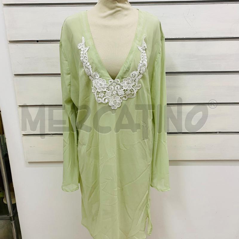 ABITO DONNA ANTICA SARTORIA VERDE RICAMO BIANCO  | Mercatino dell'Usato Lago patria - giugliano in c. 1