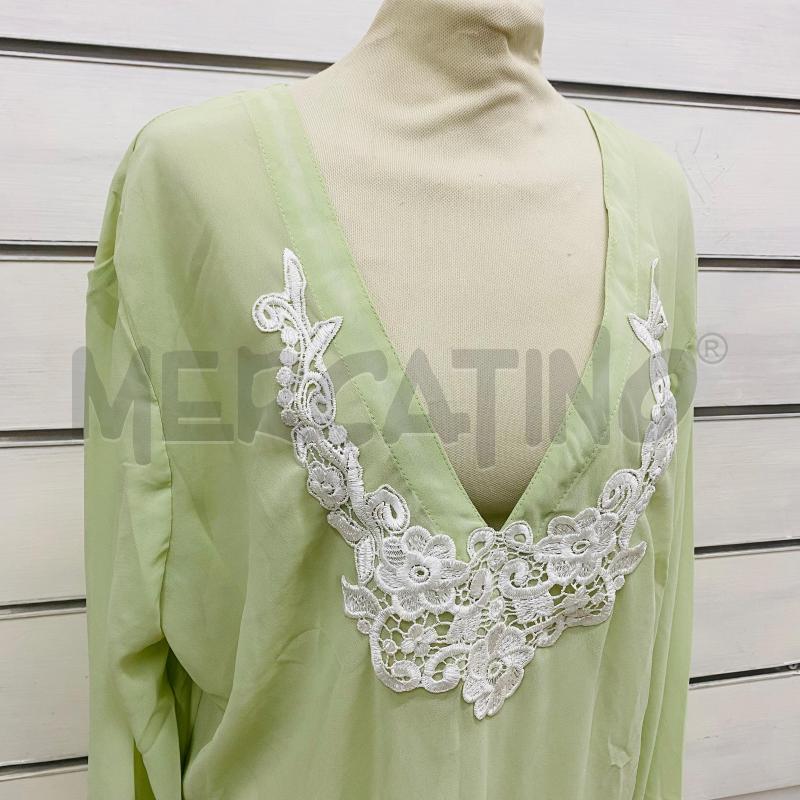ABITO DONNA ANTICA SARTORIA VERDE RICAMO BIANCO  | Mercatino dell'Usato Lago patria - giugliano in c. 2