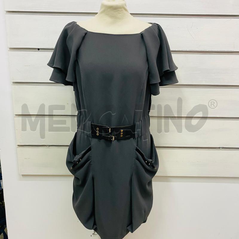 ABITO DONNA ATOS LOMBARDINI GRGIO SCURO CINTURA NERA  | Mercatino dell'Usato Lago patria - giugliano in c. 1