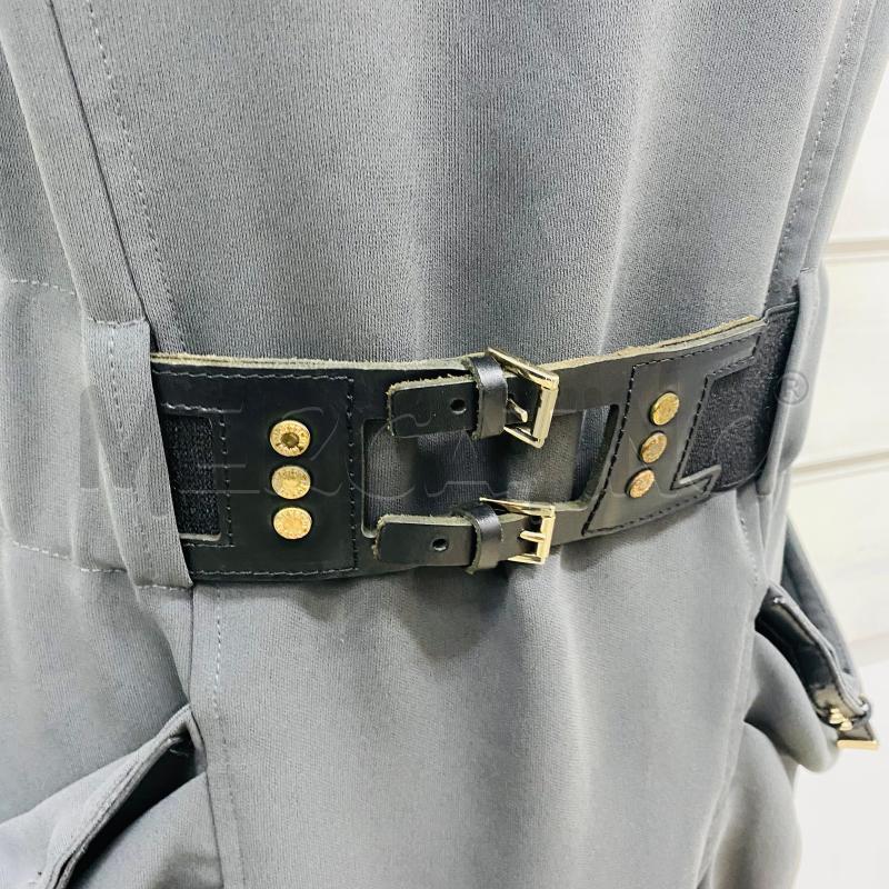 ABITO DONNA ATOS LOMBARDINI GRGIO SCURO CINTURA NERA  | Mercatino dell'Usato Lago patria - giugliano in c. 3