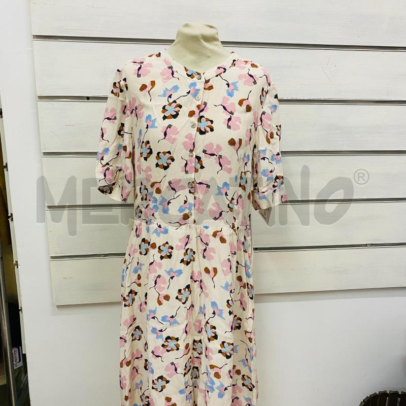 ABITO DONNA CARACTERE BEIGE FIORI ROSA AZZURRI MARRONI | Mercatino dell'Usato Lago patria - giugliano in c. 1