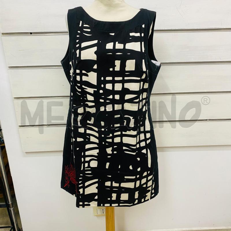 ABITO DONNA DESIGUAL NERO MACCHIE BIACHE ZIP DIETRO | Mercatino dell'Usato Lago patria - giugliano in c. 1