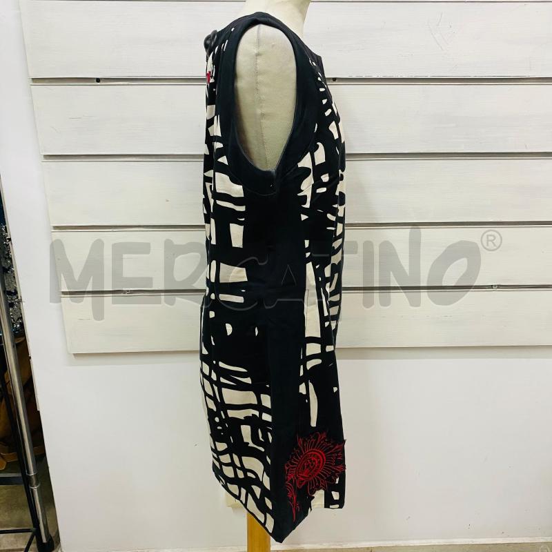 ABITO DONNA DESIGUAL NERO MACCHIE BIACHE ZIP DIETRO | Mercatino dell'Usato Lago patria - giugliano in c. 4