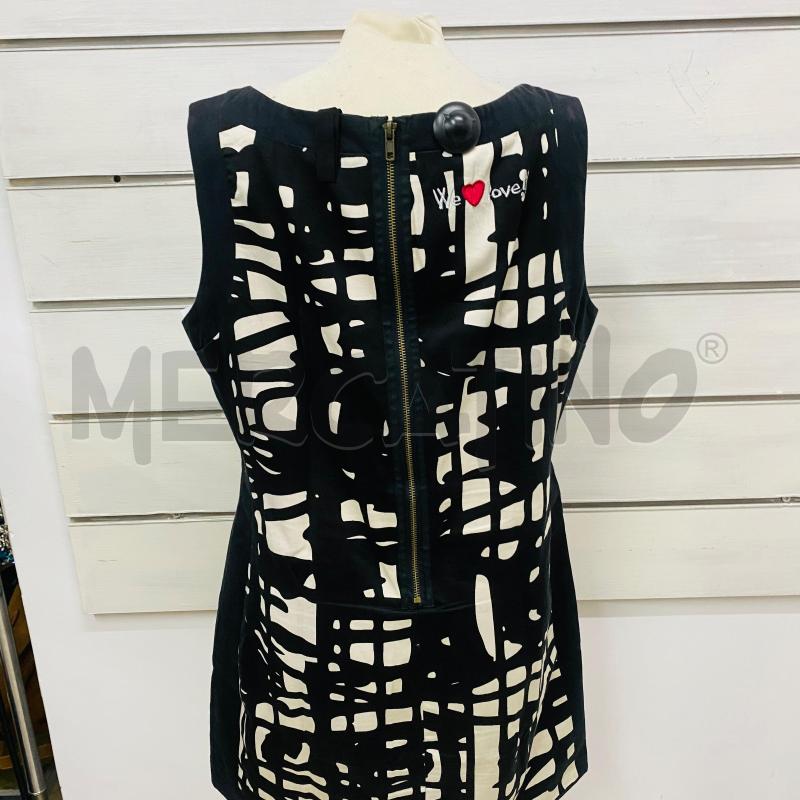 ABITO DONNA DESIGUAL NERO MACCHIE BIACHE ZIP DIETRO | Mercatino dell'Usato Lago patria - giugliano in c. 5