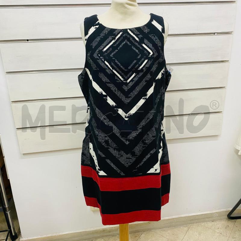ABITO DONNA DESIGUAL NERO ROMBI BIANCHI | Mercatino dell'Usato Lago patria - giugliano in c. 1